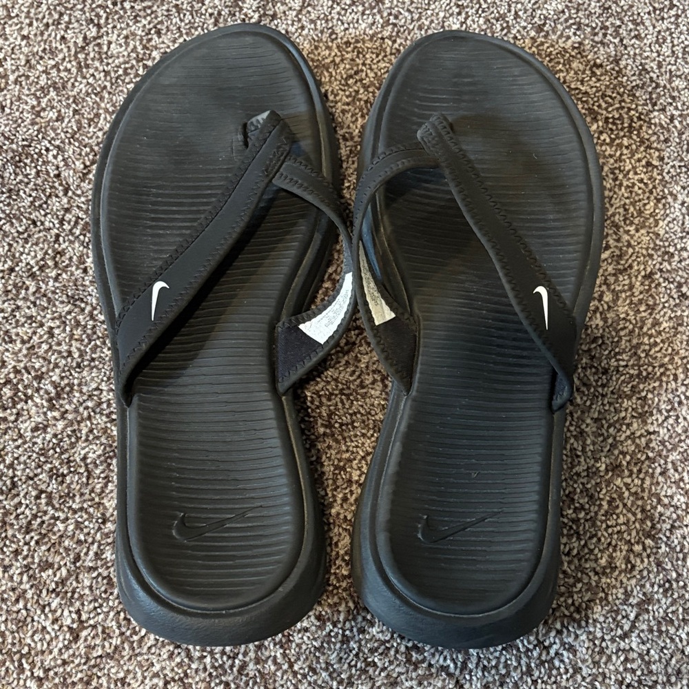 Nike Black Sandals with Logo